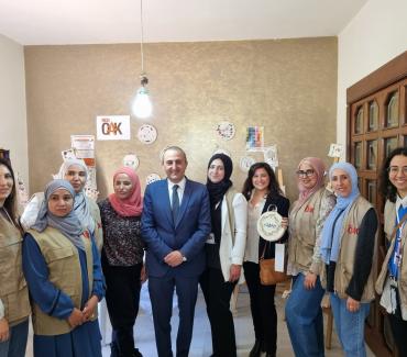 Visit from OIF Middle East Representation during Empowering Embroidery Training