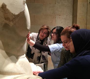 Blind and Visually Impaired Youth Touching Archeological Objects at the National Museum of Beirut Blind and Visually Impaired Youth Touching Archeological Objects at the National Museum of Beirut